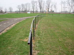 Commercial aluminum fence by Pickens Fence