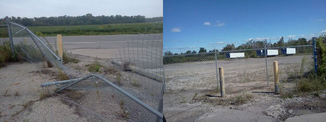Pickens Fence Chainlink before and after
