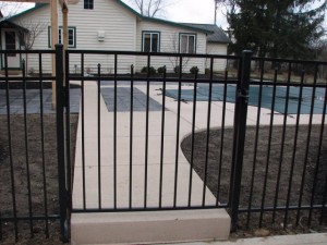 Residential aluminum fence by Pickens Fence