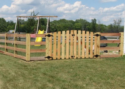 13-Wooden split rail fence in Pickerington, Ohio